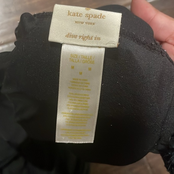 Kate spade black bathing one piece swimsuit sz M - Picture 3 of 5